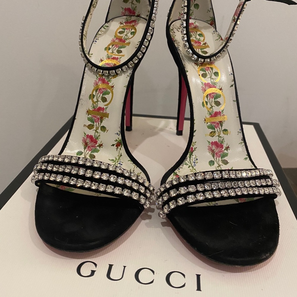 Gucci crystal heels